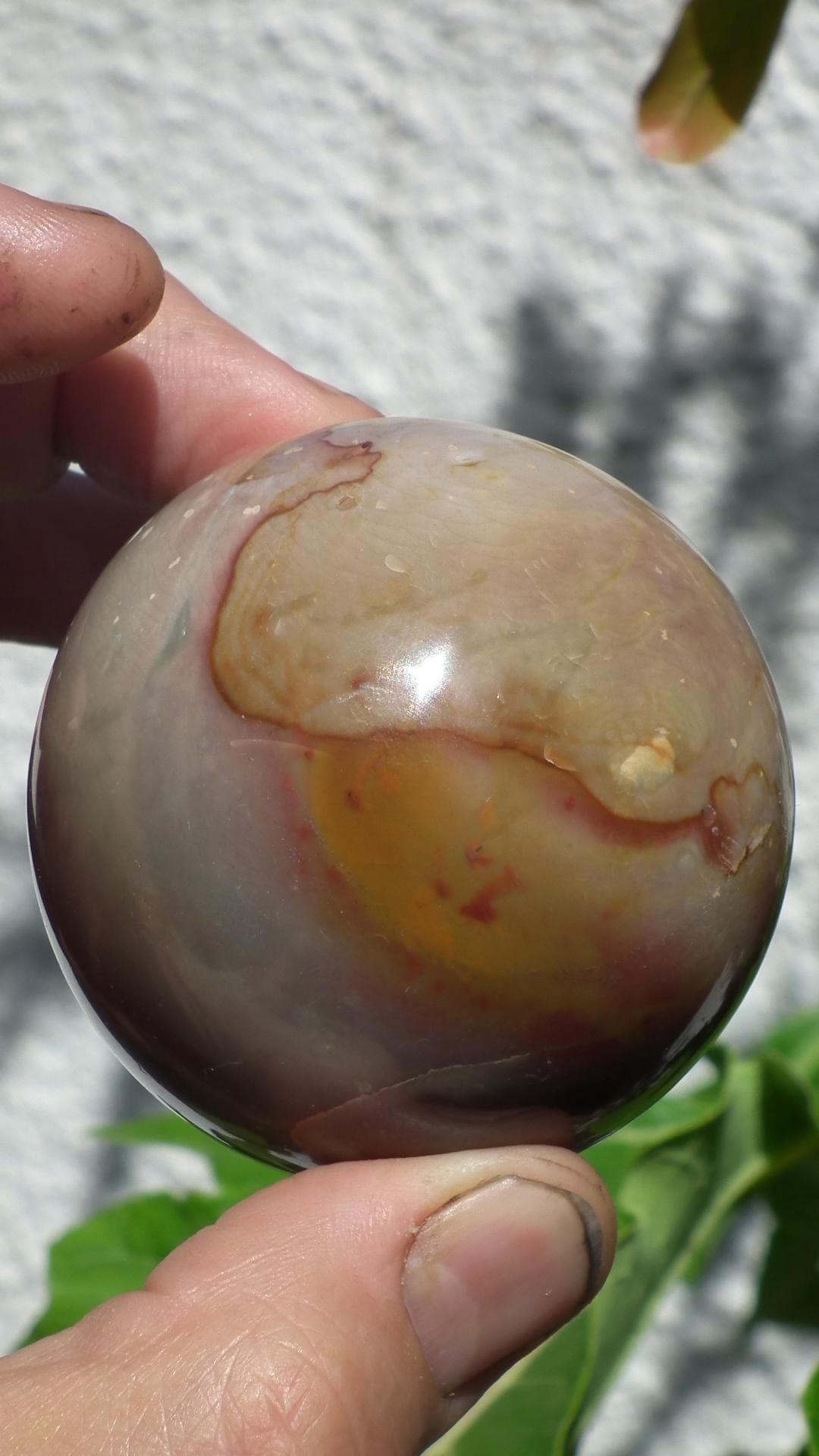 Polychrome jasper sphere