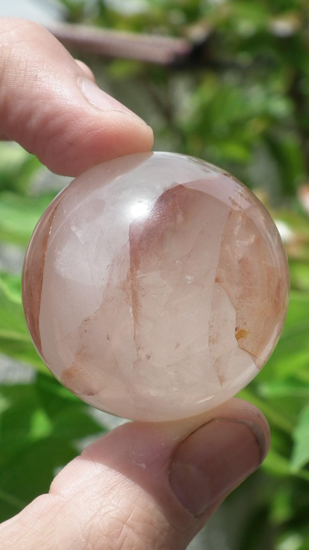 Hematoid quartz // Fire quartz // Golden healer quartz // Crystal sphere