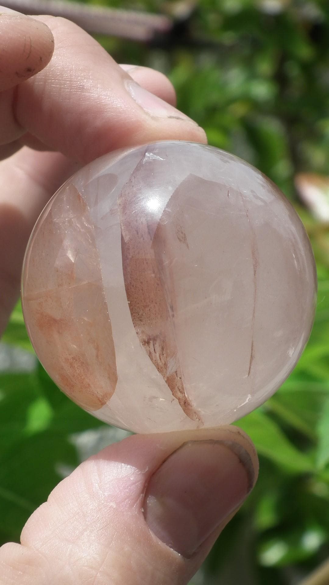 Hematoid quartz // Fire quartz // Golden healer quartz // Crystal sphere