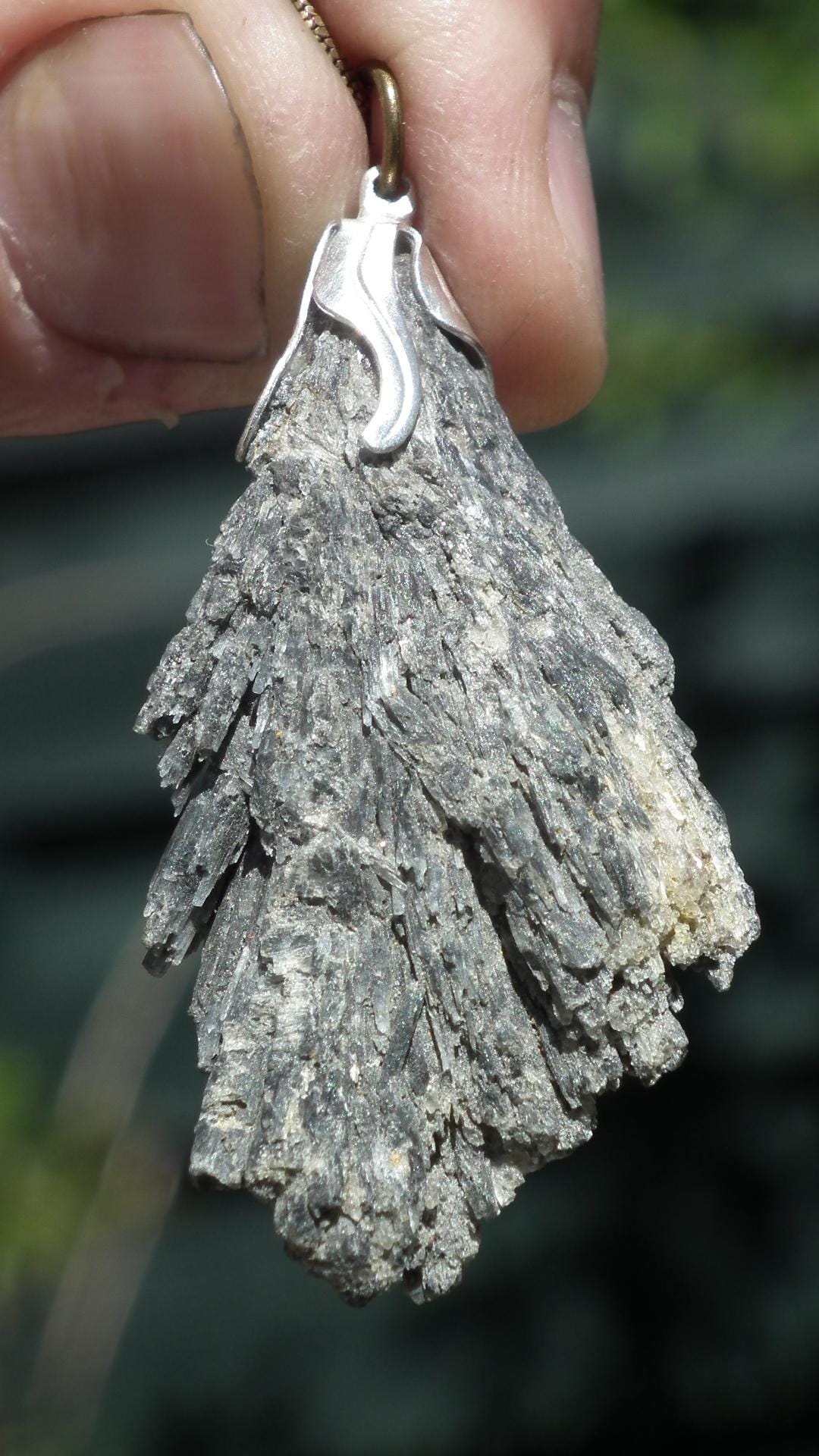 Black Kyanite pendant