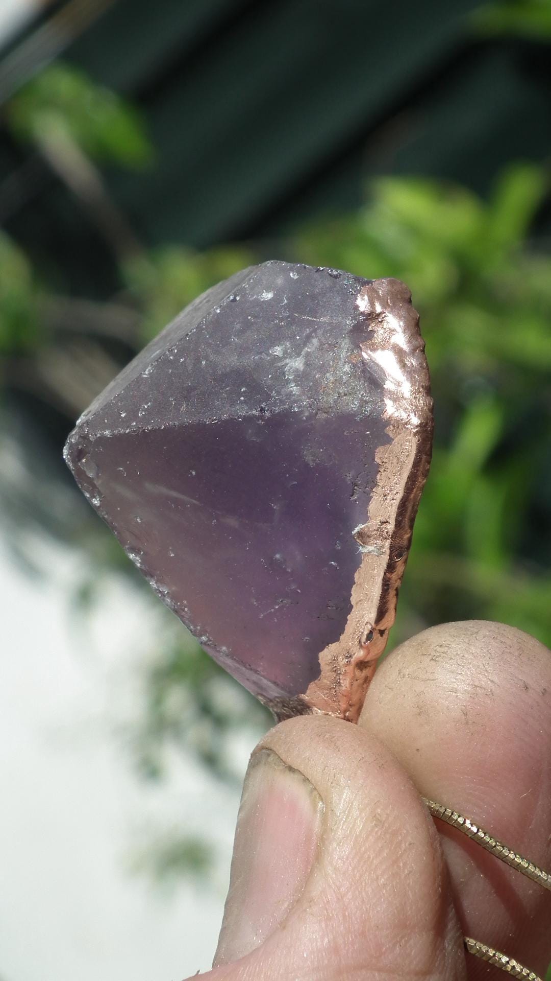 Electroformed copper Ametrine pendant // Ametrine crystal