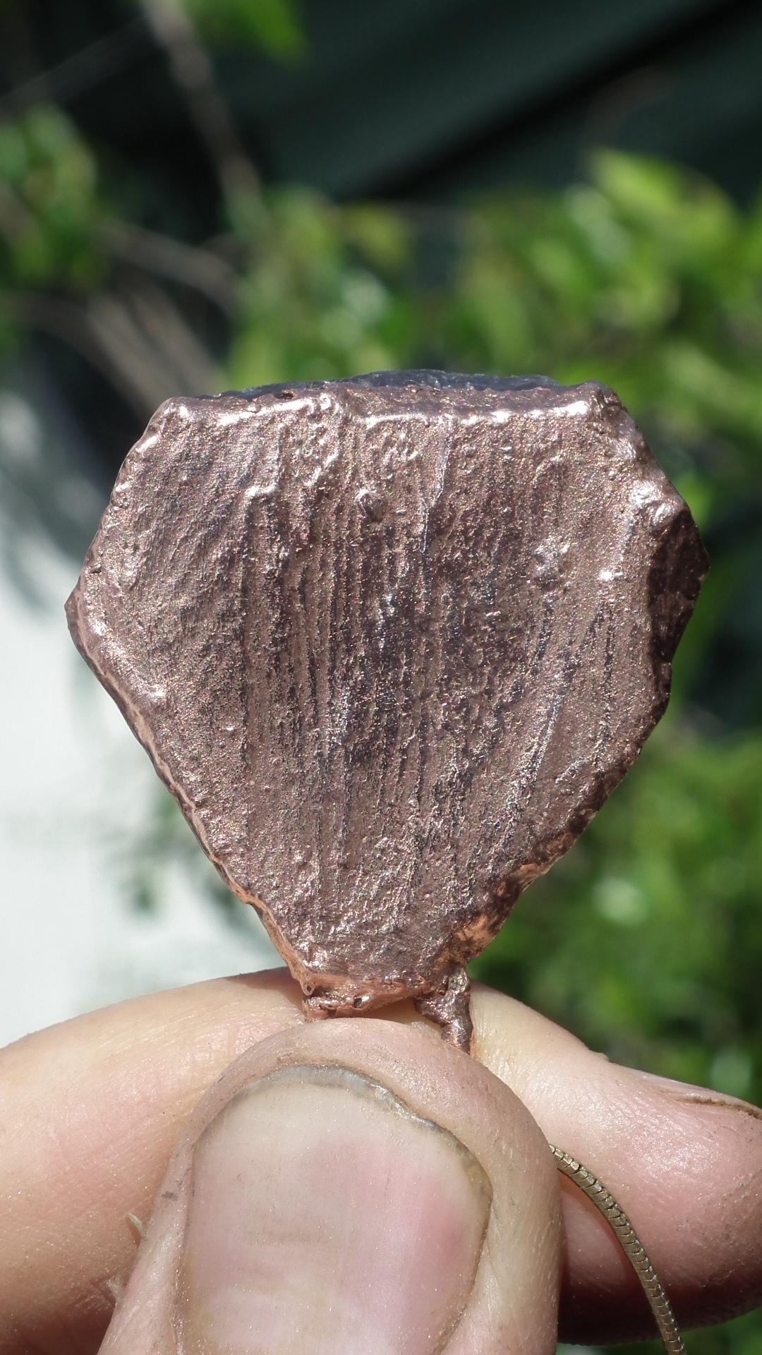 Electroformed copper Ametrine pendant // Ametrine crystal