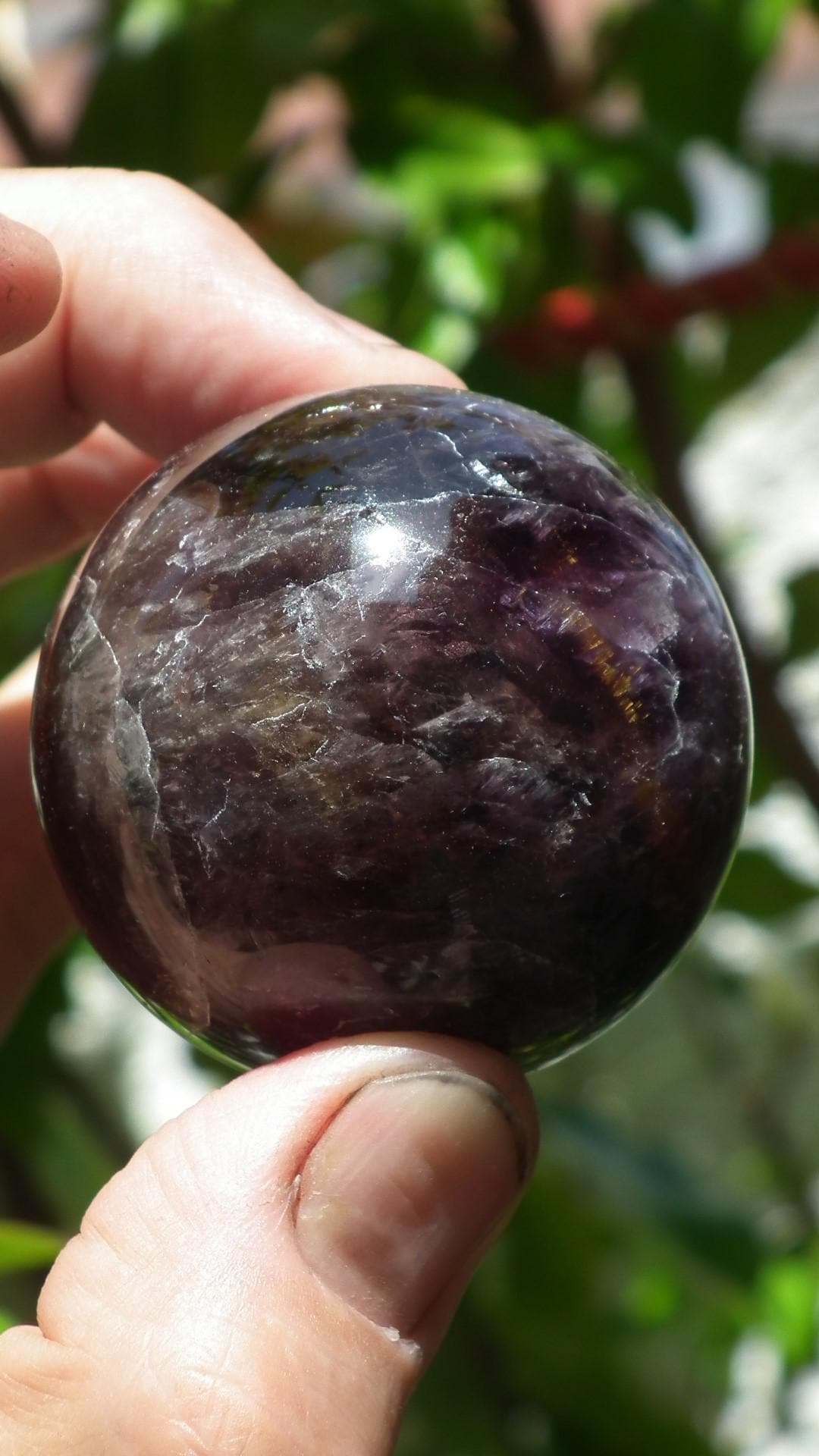 Super seven Sphere // amethyst cacoxenite // super 7 crystal // Melody stone