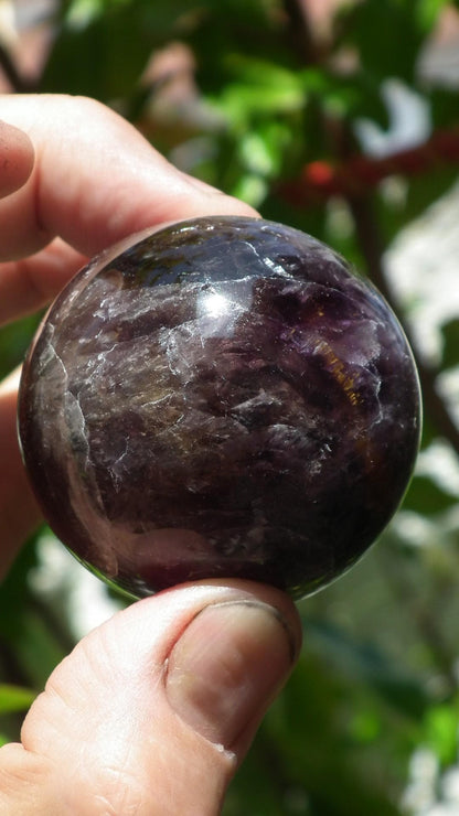 Super seven Sphere // amethyst cacoxenite // super 7 crystal // Melody stone
