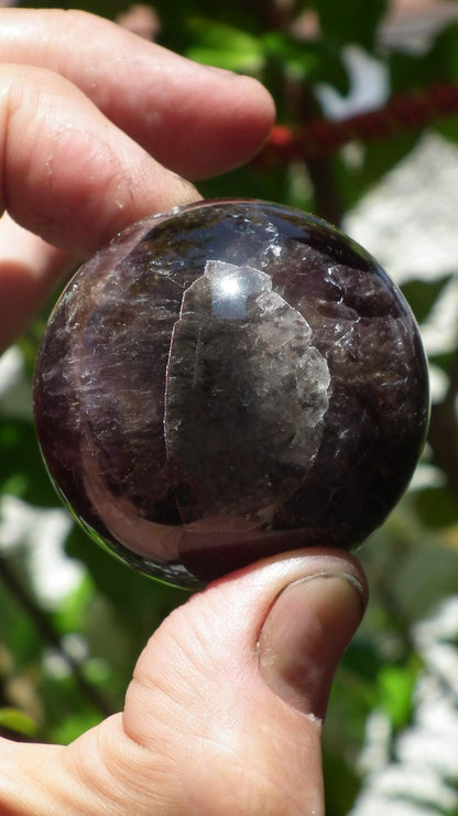 Super seven Sphere // amethyst cacoxenite // super 7 crystal // Melody stone
