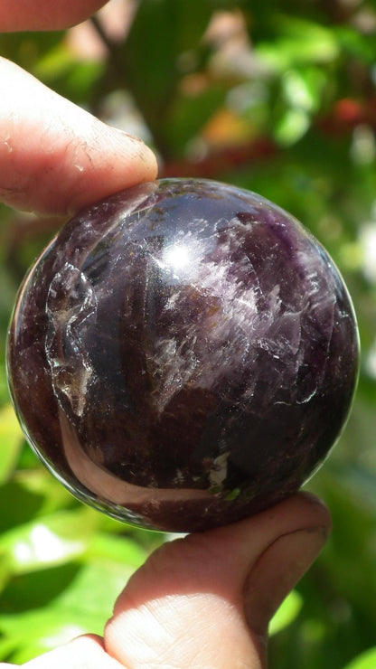 Super seven Sphere // amethyst cacoxenite // super 7 crystal // Melody stone