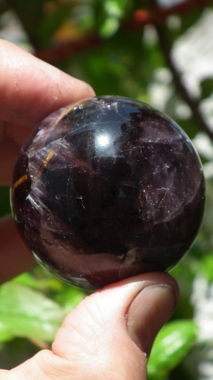 Super seven Sphere // amethyst cacoxenite // super 7 crystal // Melody stone