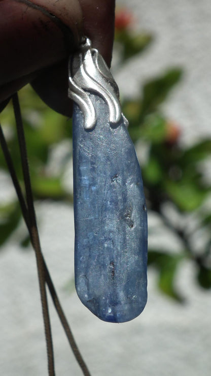 Blue kyanite pendant