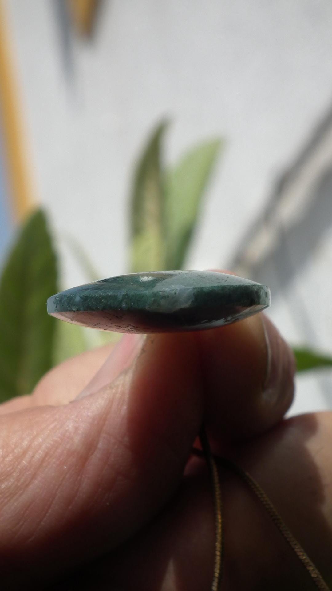 moss agate necklace with sterling silver bail