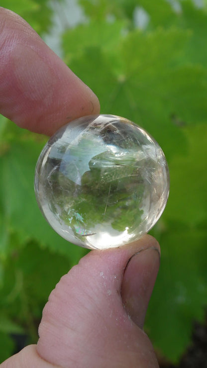 28mm Gold rutile sphere, Top quality rutilated quartz sphere