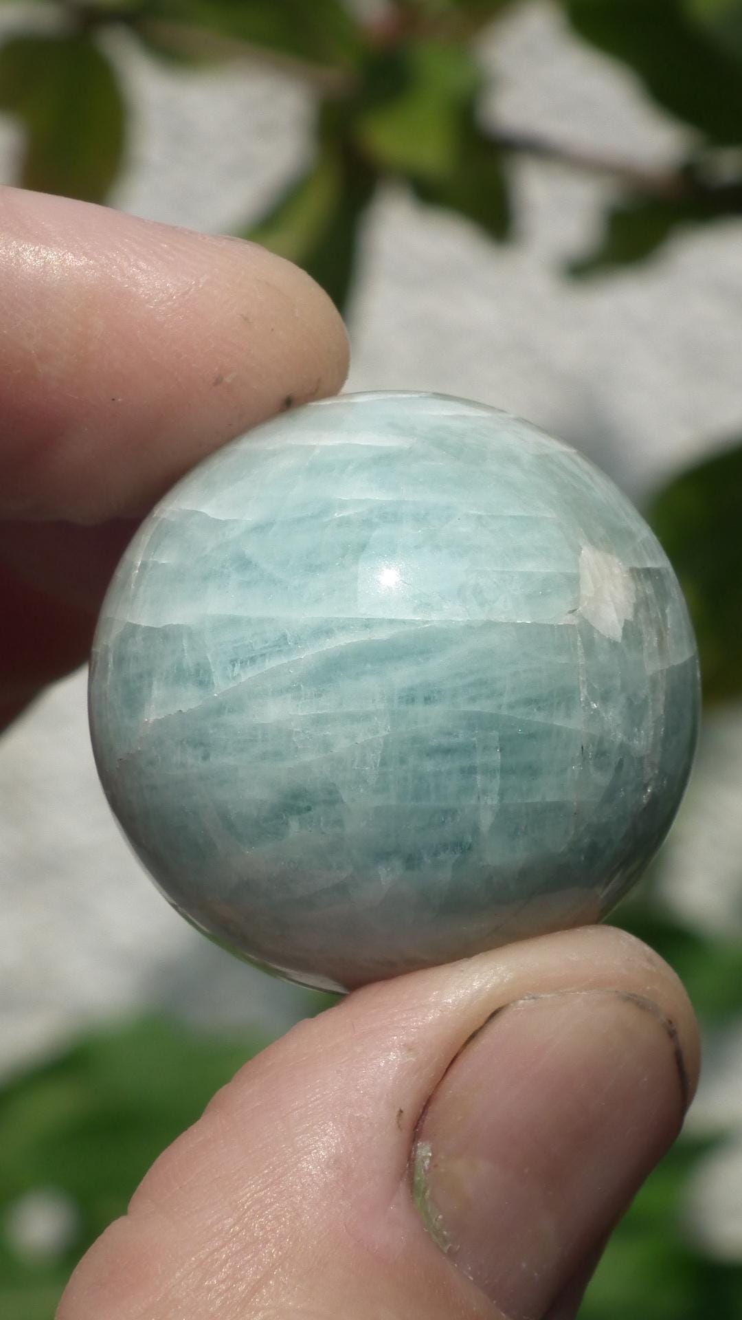 Auamarine sphere // Crystal sphere