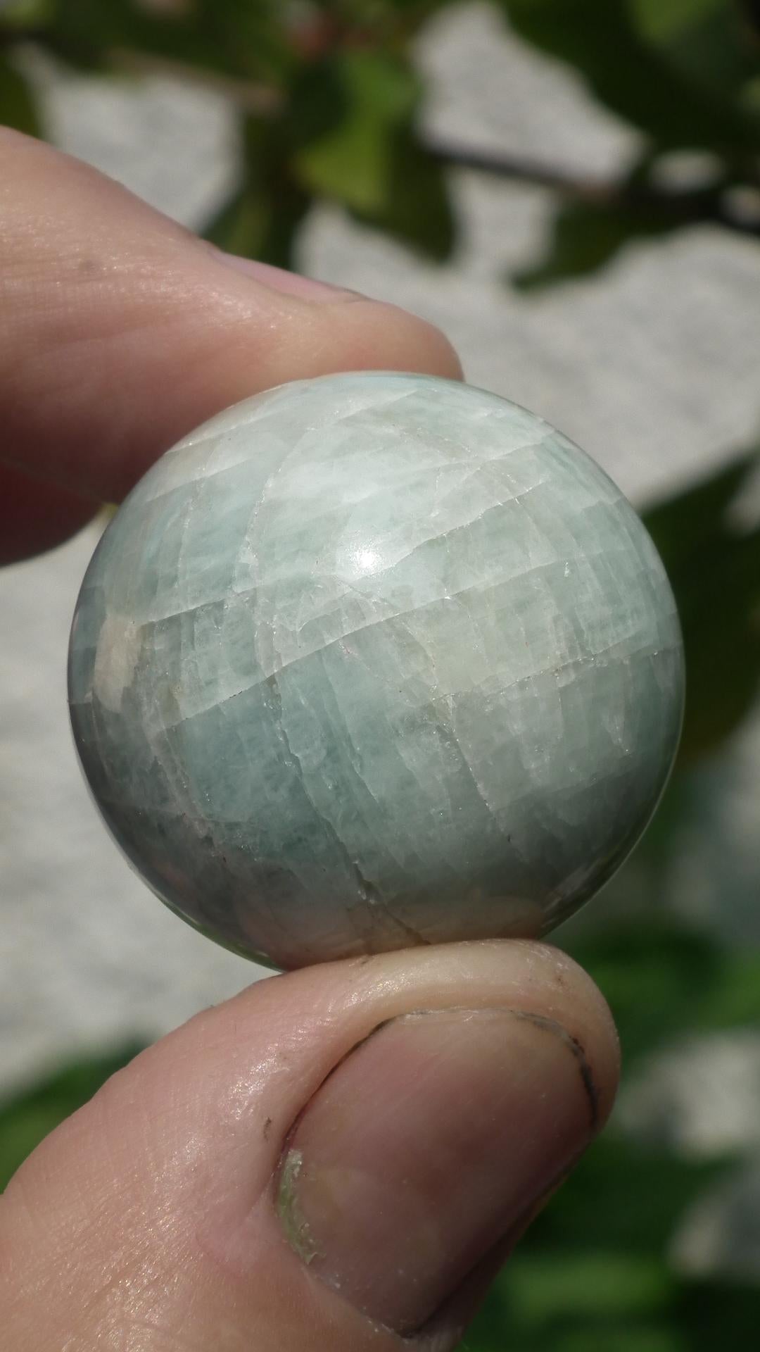 Auamarine sphere // Crystal sphere