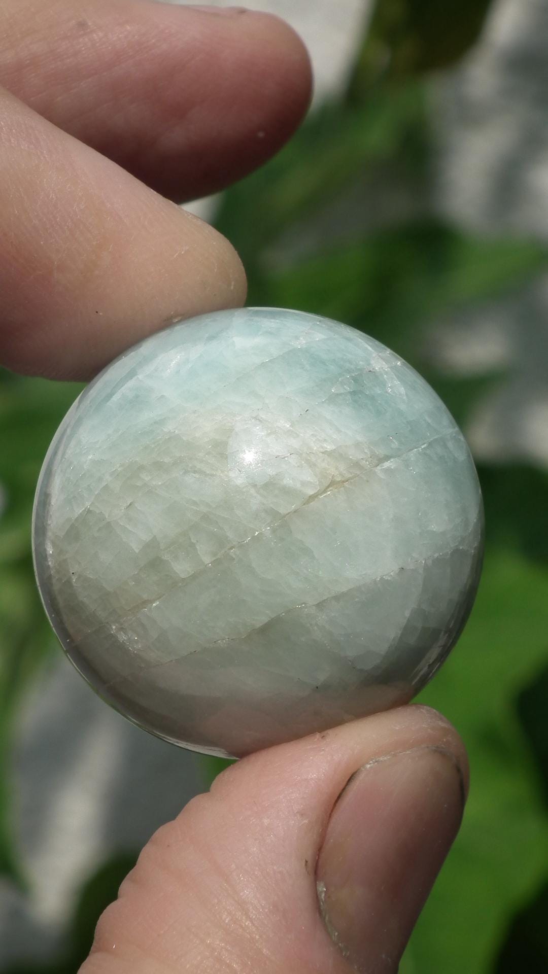 Auamarine sphere // Crystal sphere