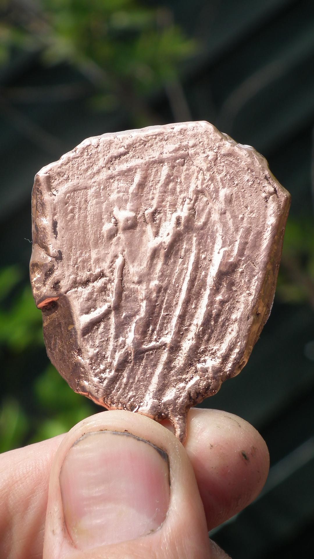 Electroformed copper Ametrine pendant // Ametrine crystal