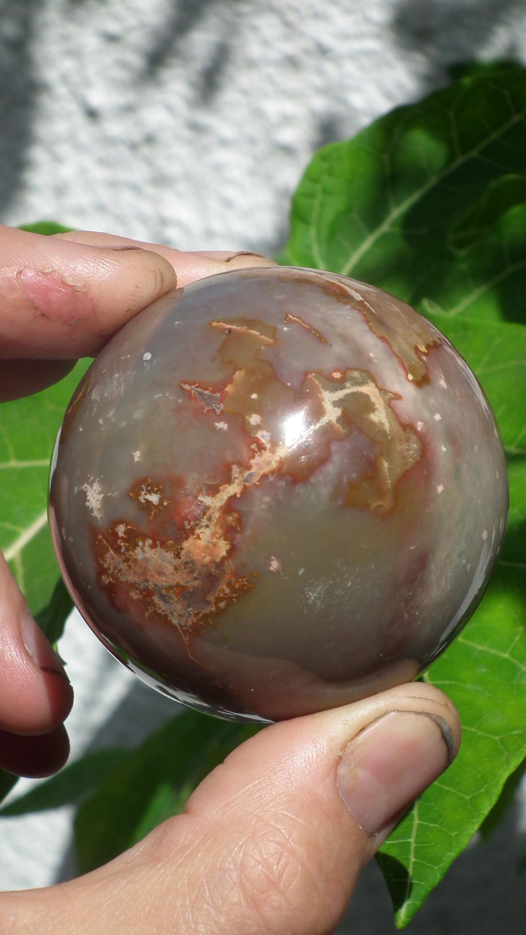 Polychrome jasper sphere
