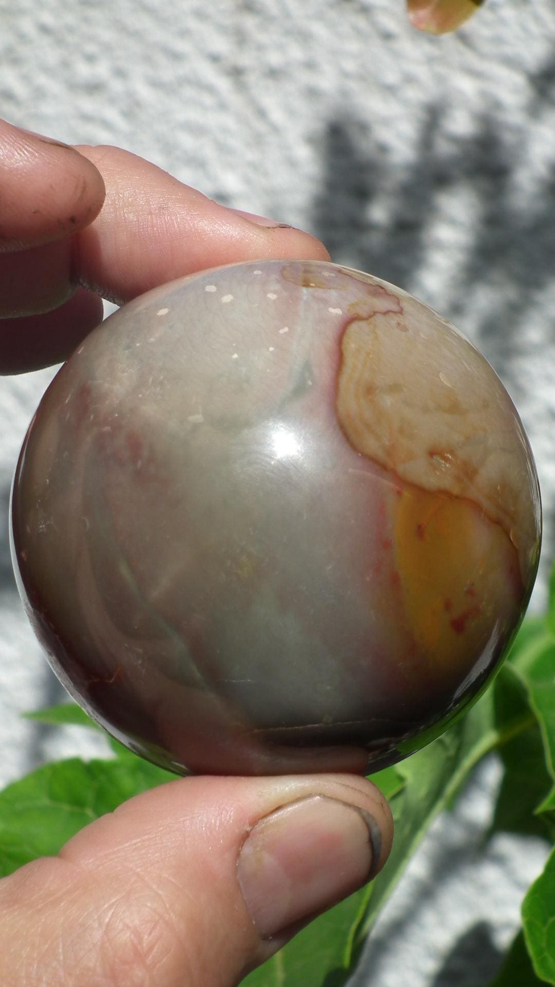 Polychrome jasper sphere
