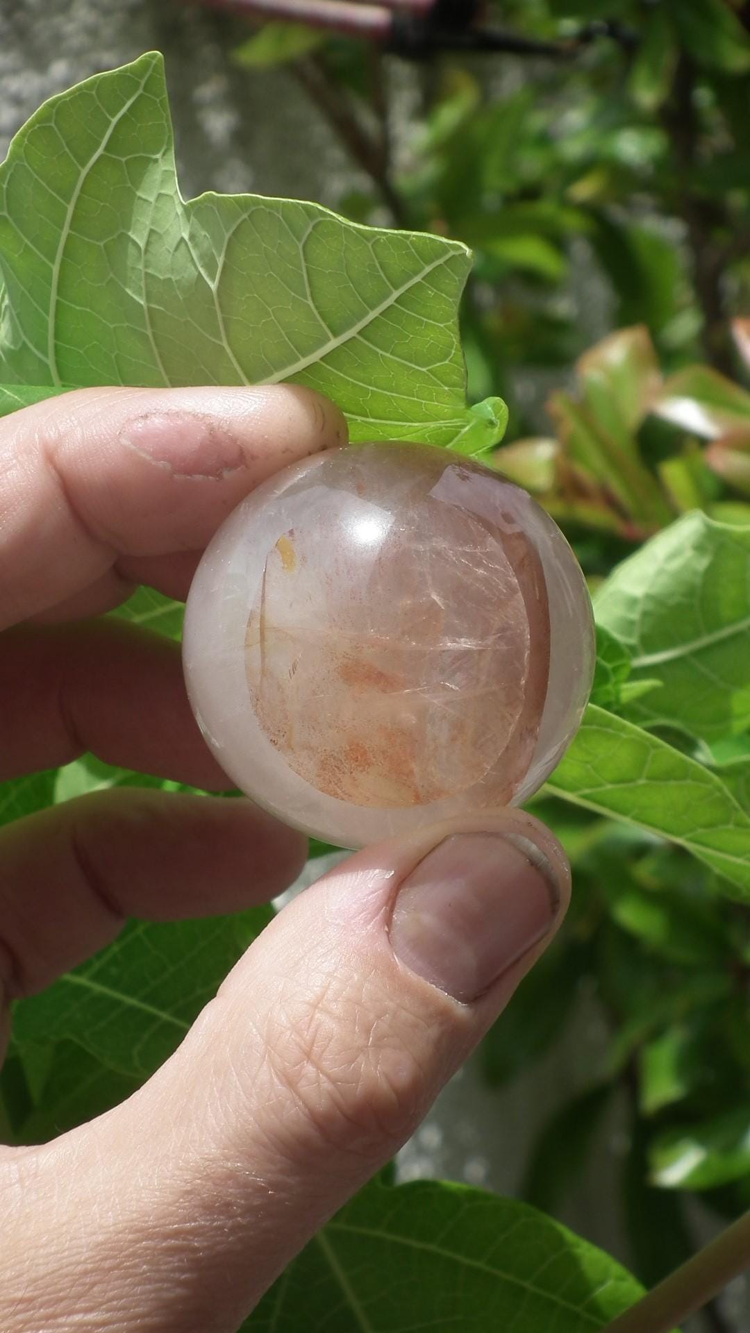 Hematoid quartz // Fire quartz // Golden healer quartz // Crystal sphere