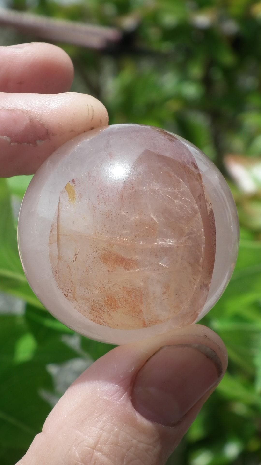 Hematoid quartz // Fire quartz // Golden healer quartz // Crystal sphere
