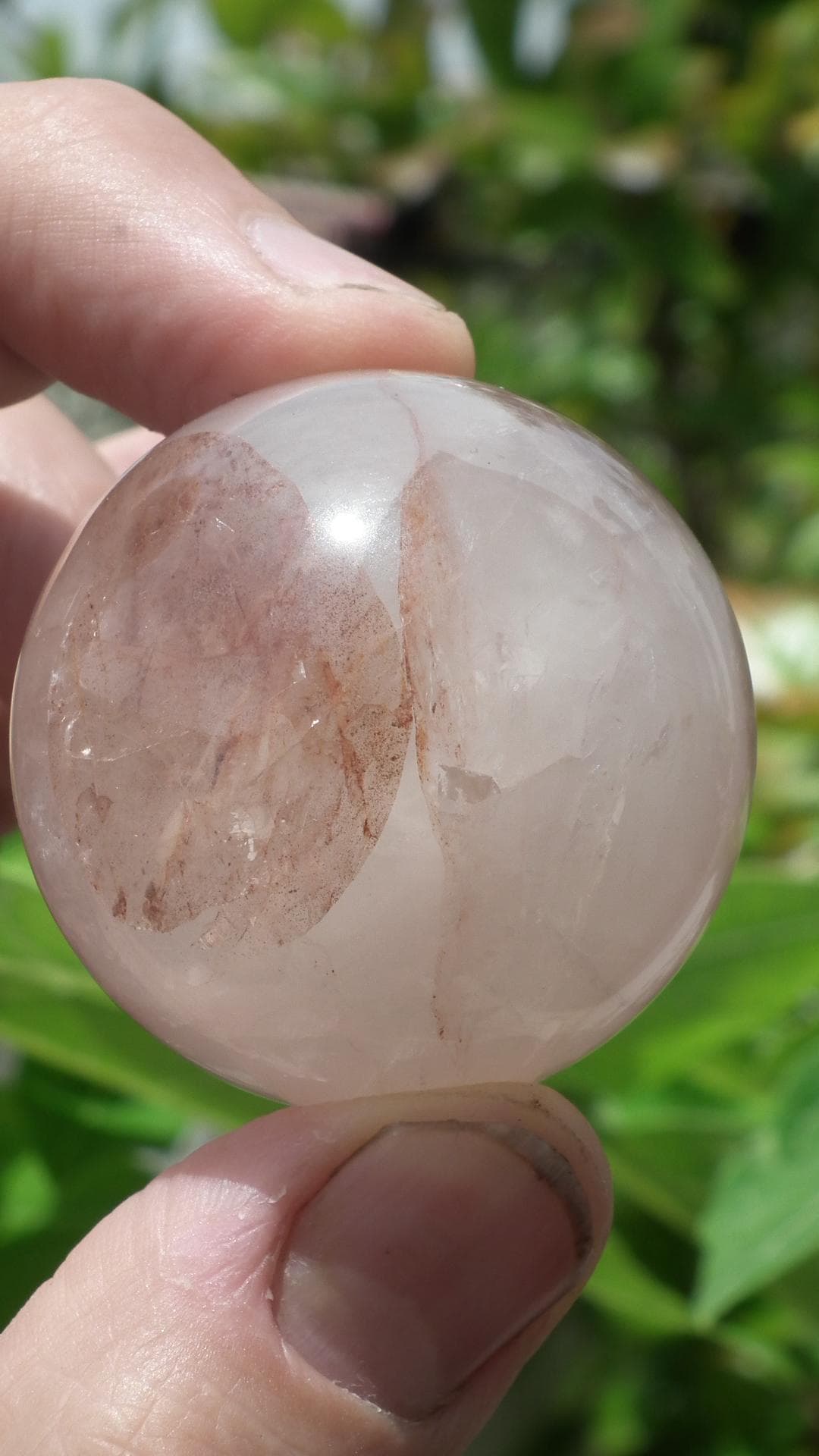 Hematoid quartz // Fire quartz // Golden healer quartz // Crystal sphere