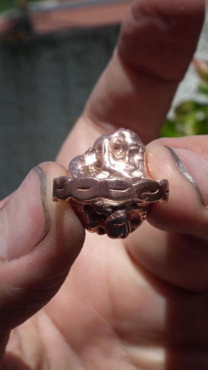 Black tourmaline ring / Copper ring