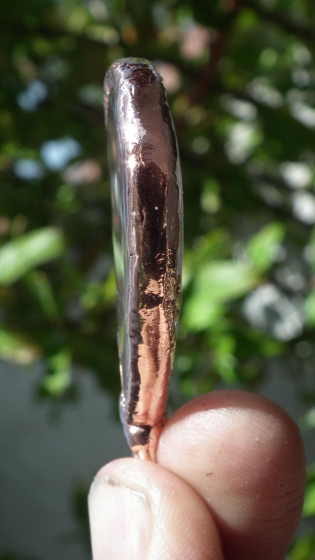 Electroformed copper Ametrine pendant