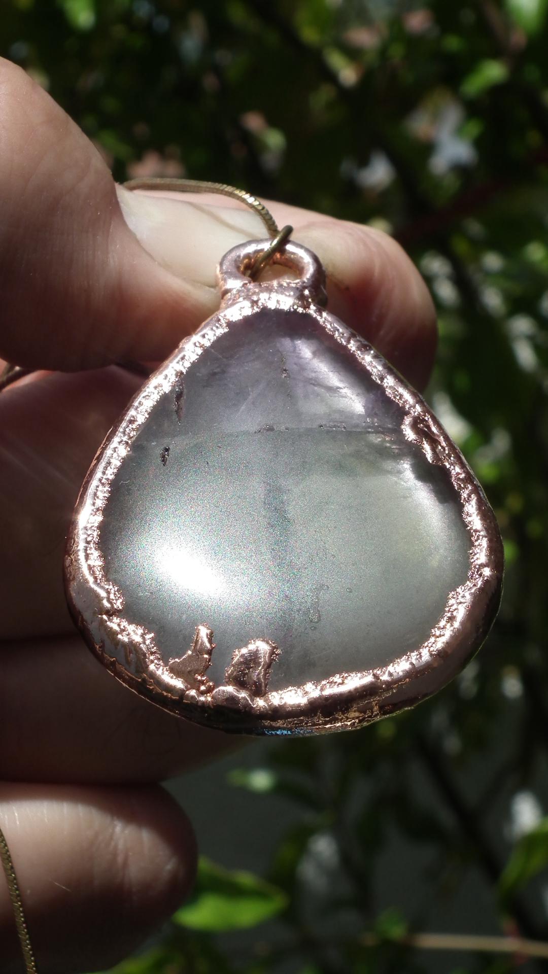 Electroformed copper Ametrine pendant