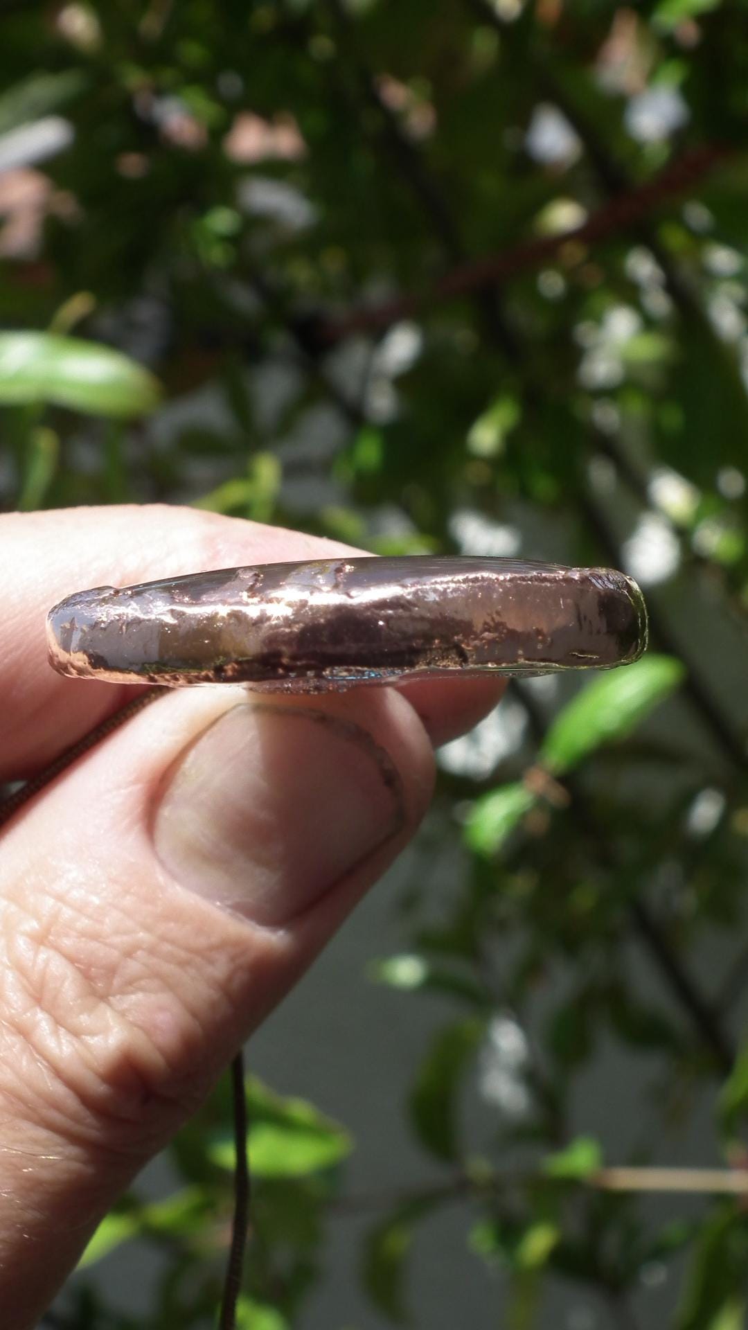 Electroformed copper Ametrine pendant