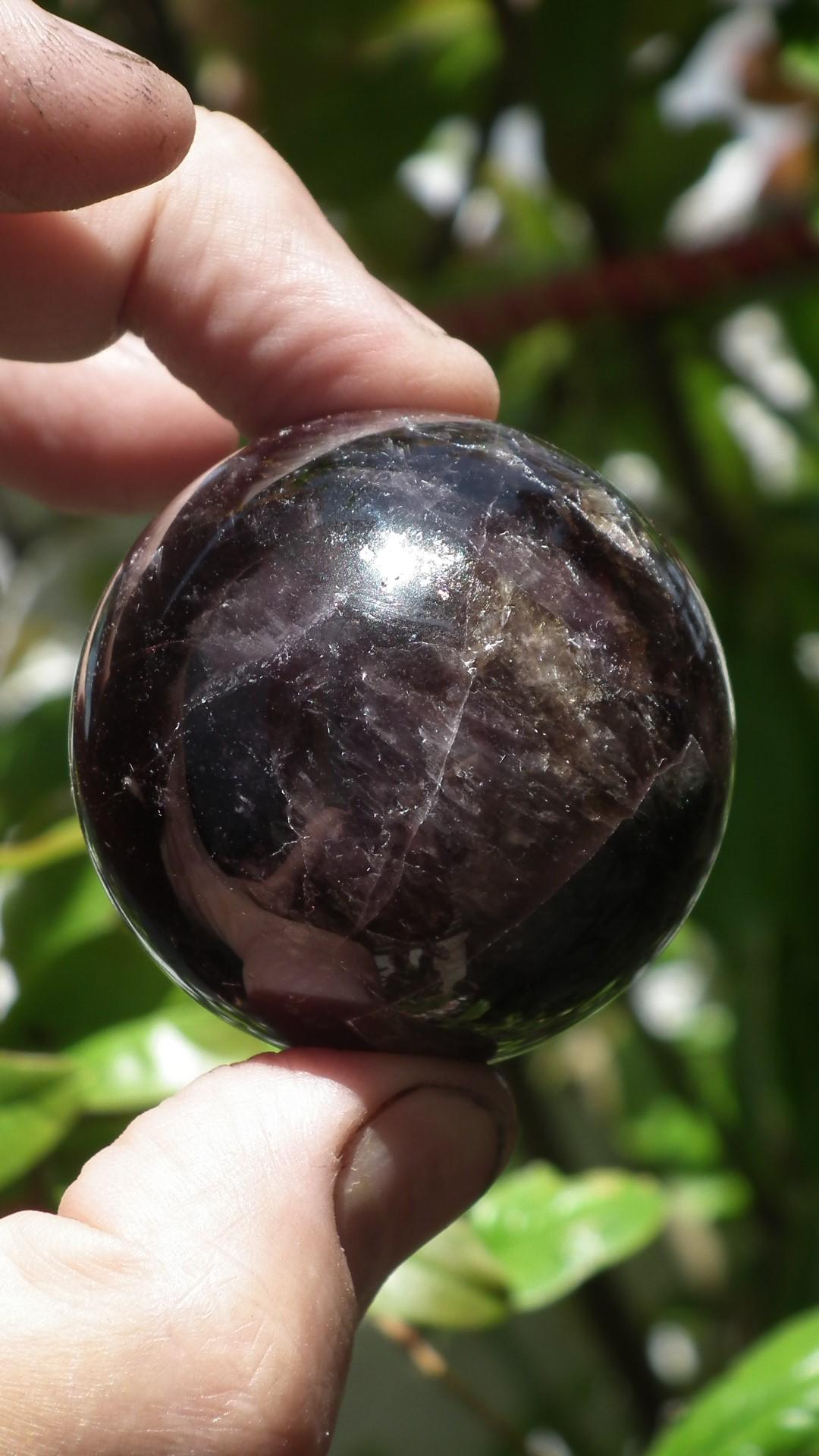 Super seven Sphere // amethyst cacoxenite // super 7 crystal // Melody stone