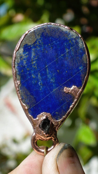 Copper lapis lazuli necklace