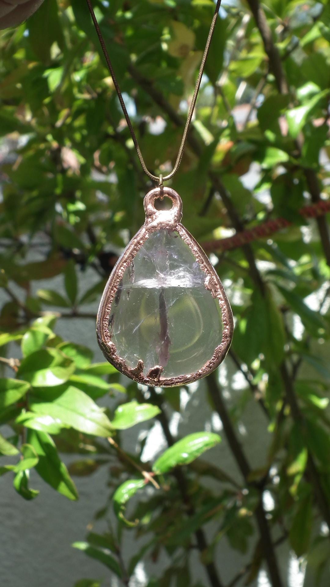 Electroformed copper Ametrine pendant