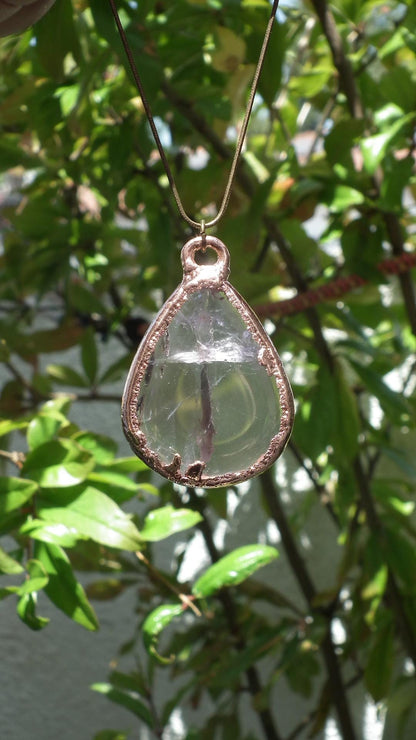 Electroformed copper Ametrine pendant