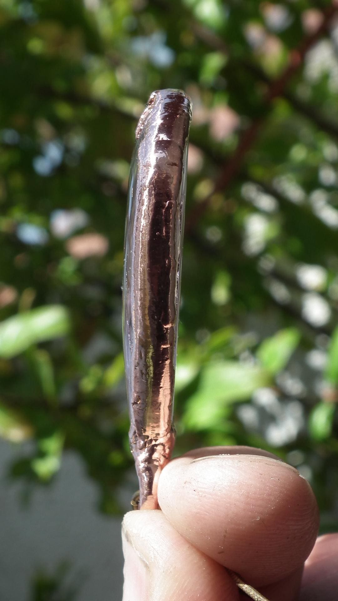 Electroformed copper Ametrine pendant