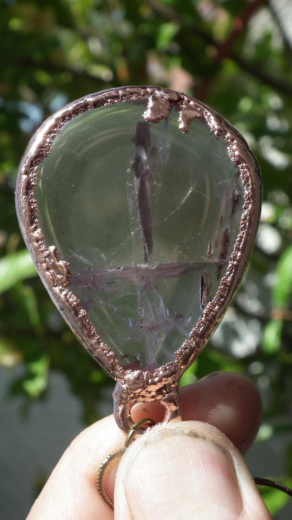 Electroformed copper Ametrine pendant