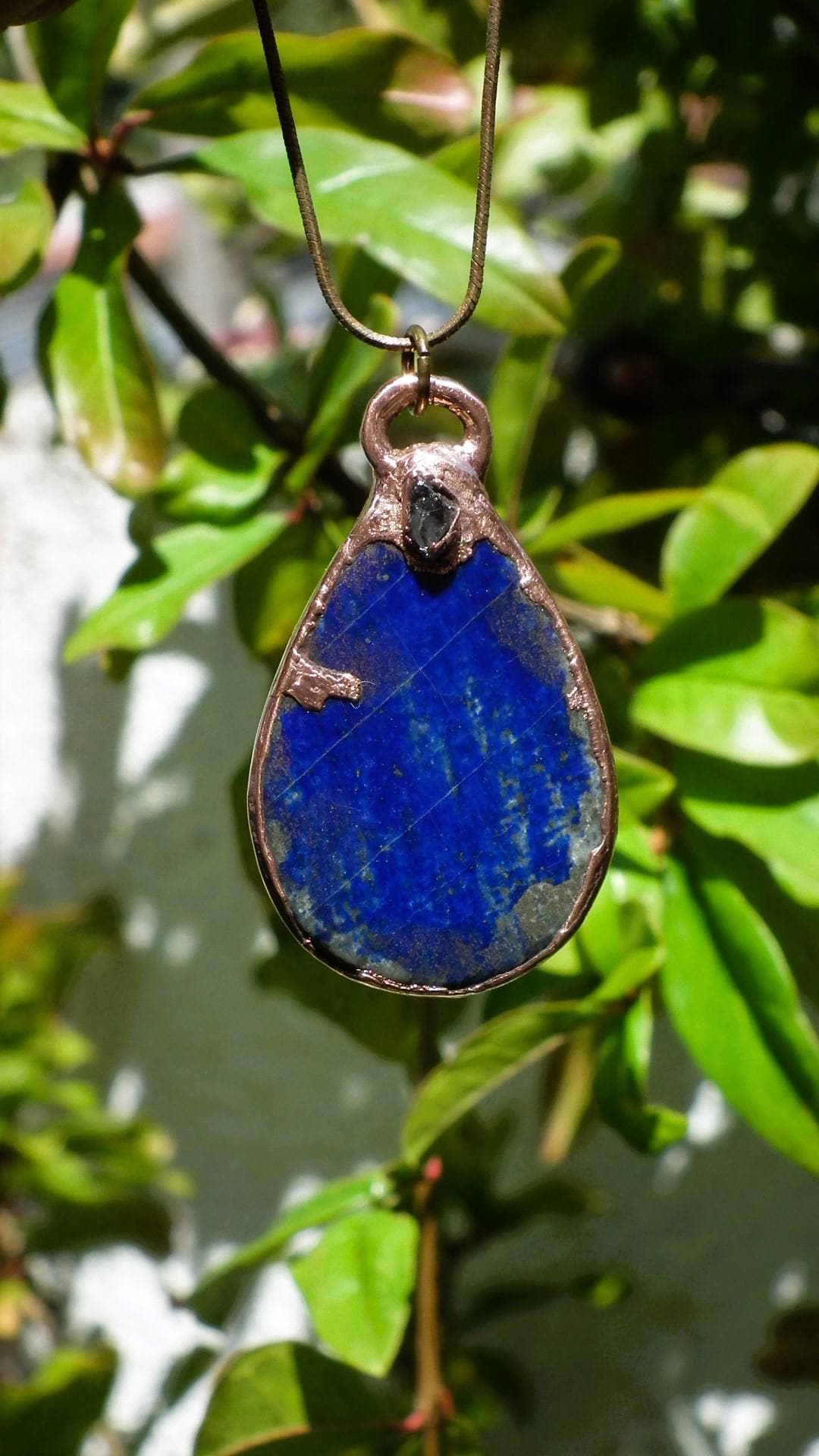 Copper lapis lazuli necklace