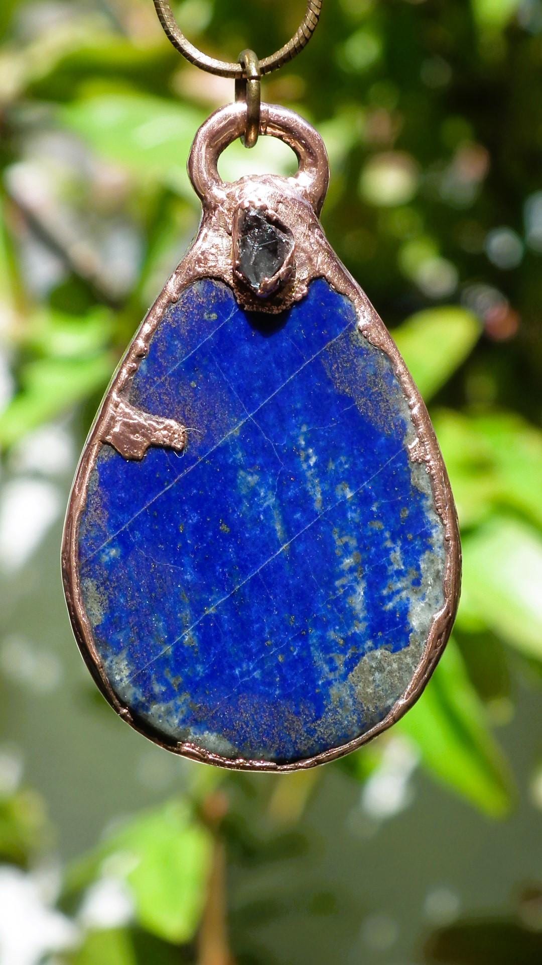 Copper lapis lazuli necklace