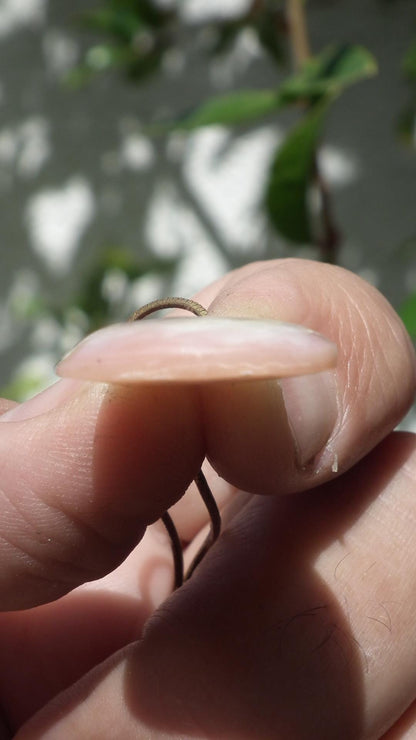 Pink opal necklace with sterling silver bail