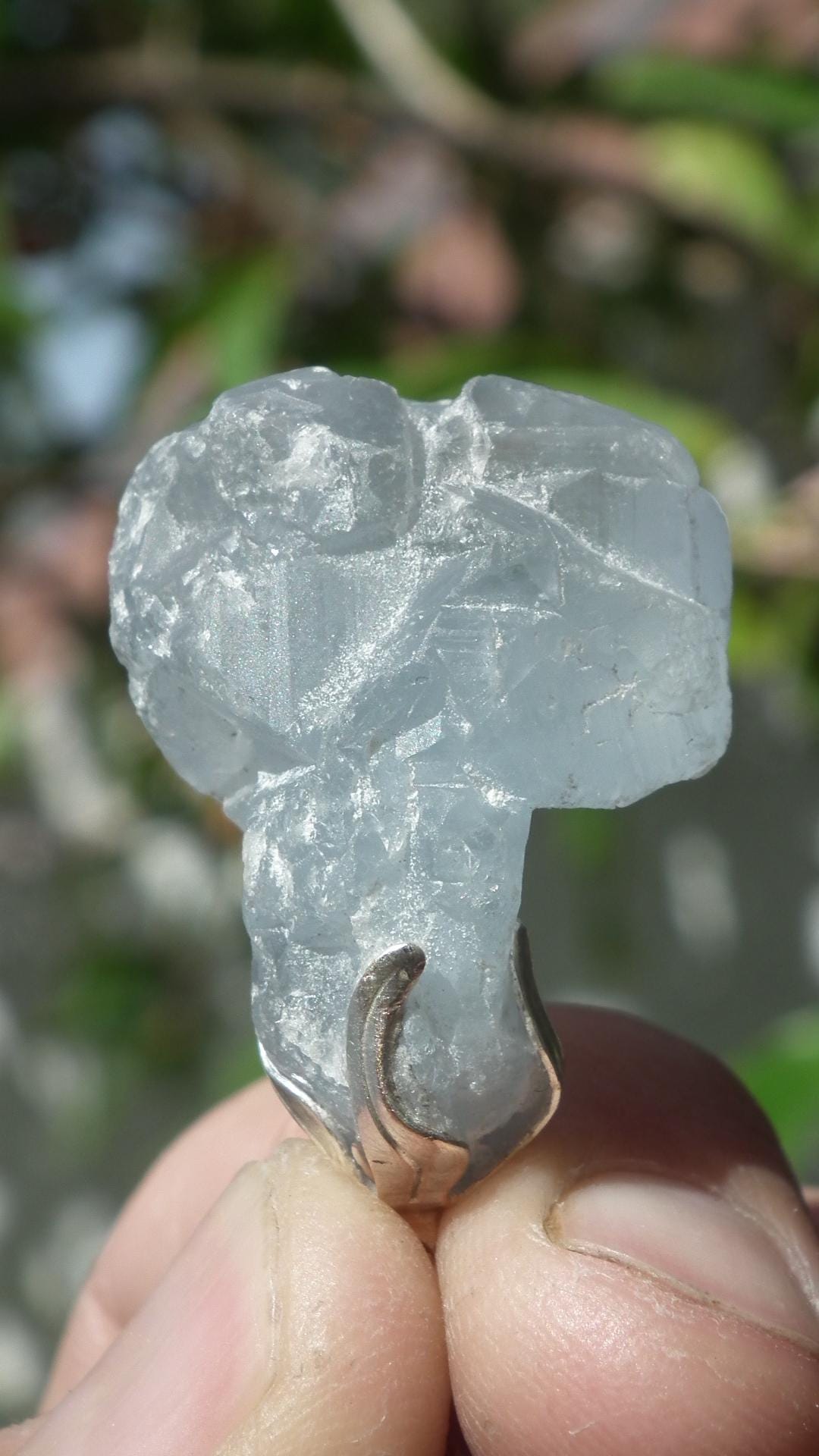 Celestite necklace / Celestite crystal / Blue celestite