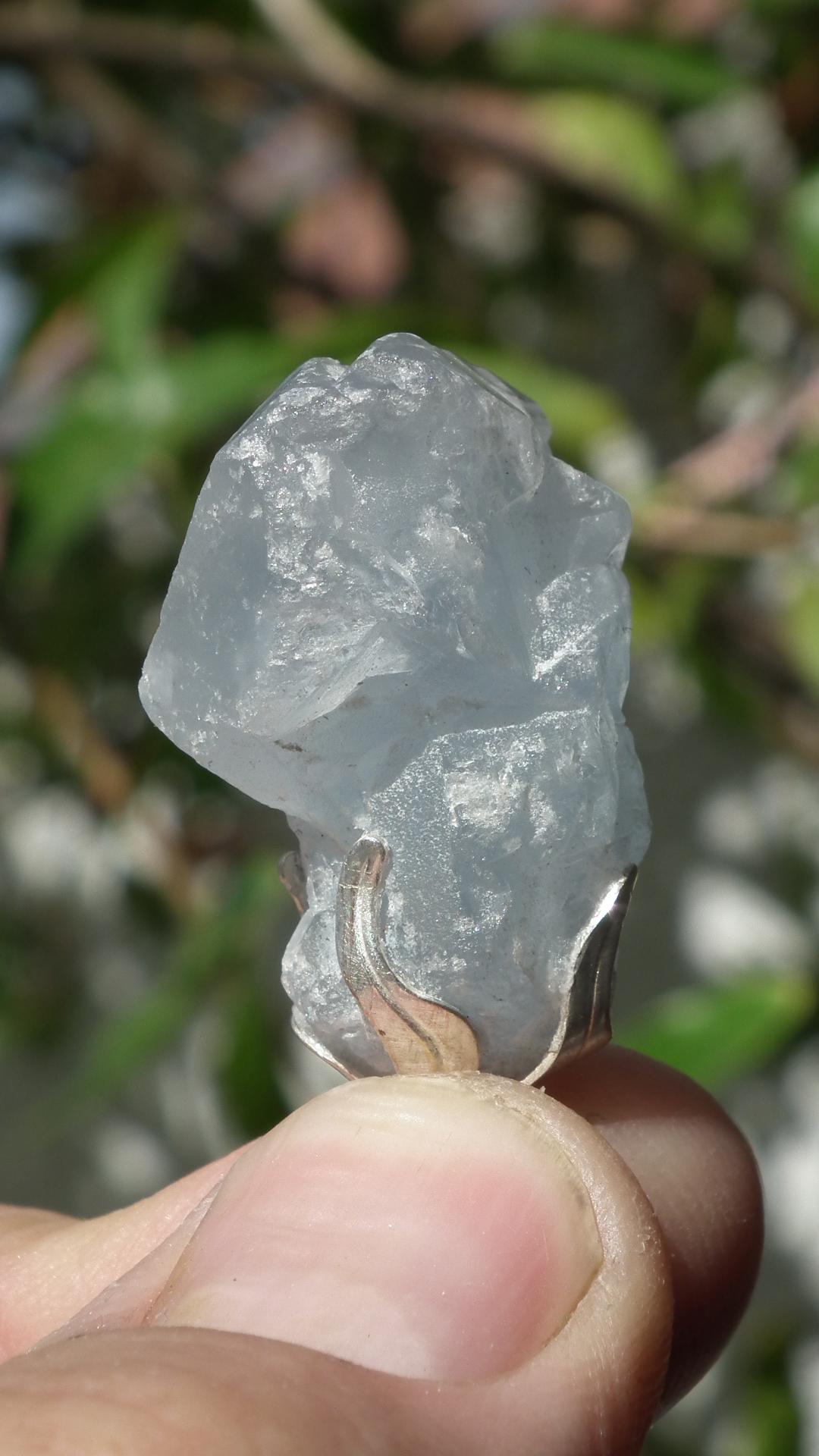 Celestite necklace / Celestite crystal / Blue celestite