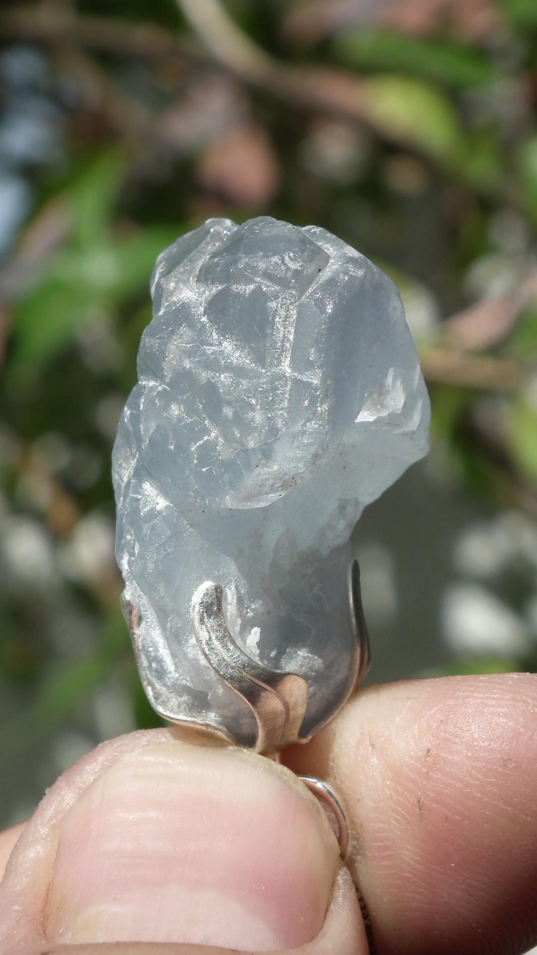 Celestite necklace / Celestite crystal / Blue celestite