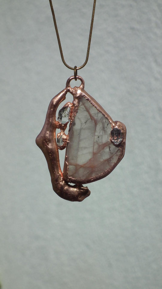 Copper formed Golden Healer Red pendant