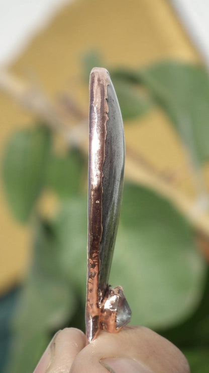 Copper Peruvian opal // Pink opal necklace With Celestite