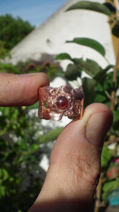 Garnet ring / mens garnet ring / red garnet ring