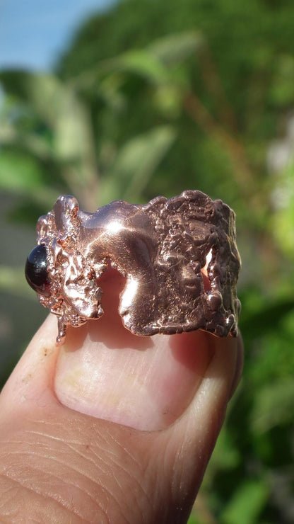 Garnet ring / mens garnet ring / red garnet ring