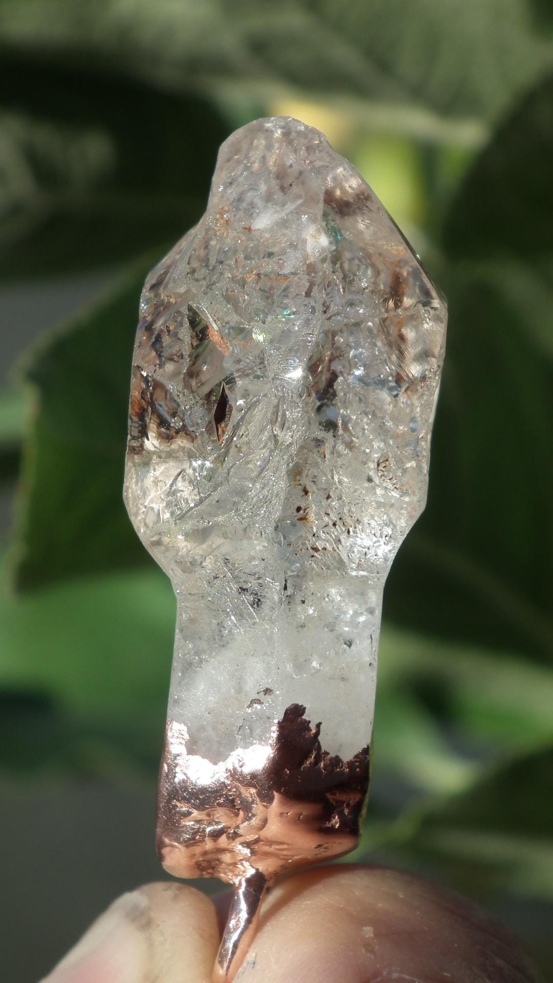 Hanger met uv-reactief kristal // Petroleumkwarts // Geëindigd kwarts