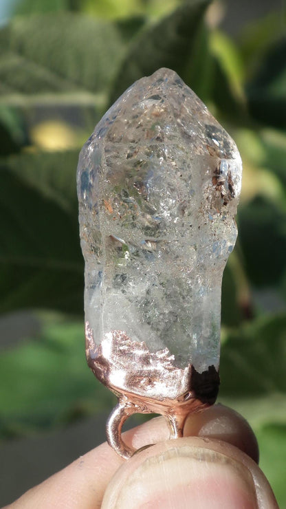 Hanger met uv-reactief kristal // Petroleumkwarts // Geëindigd kwarts