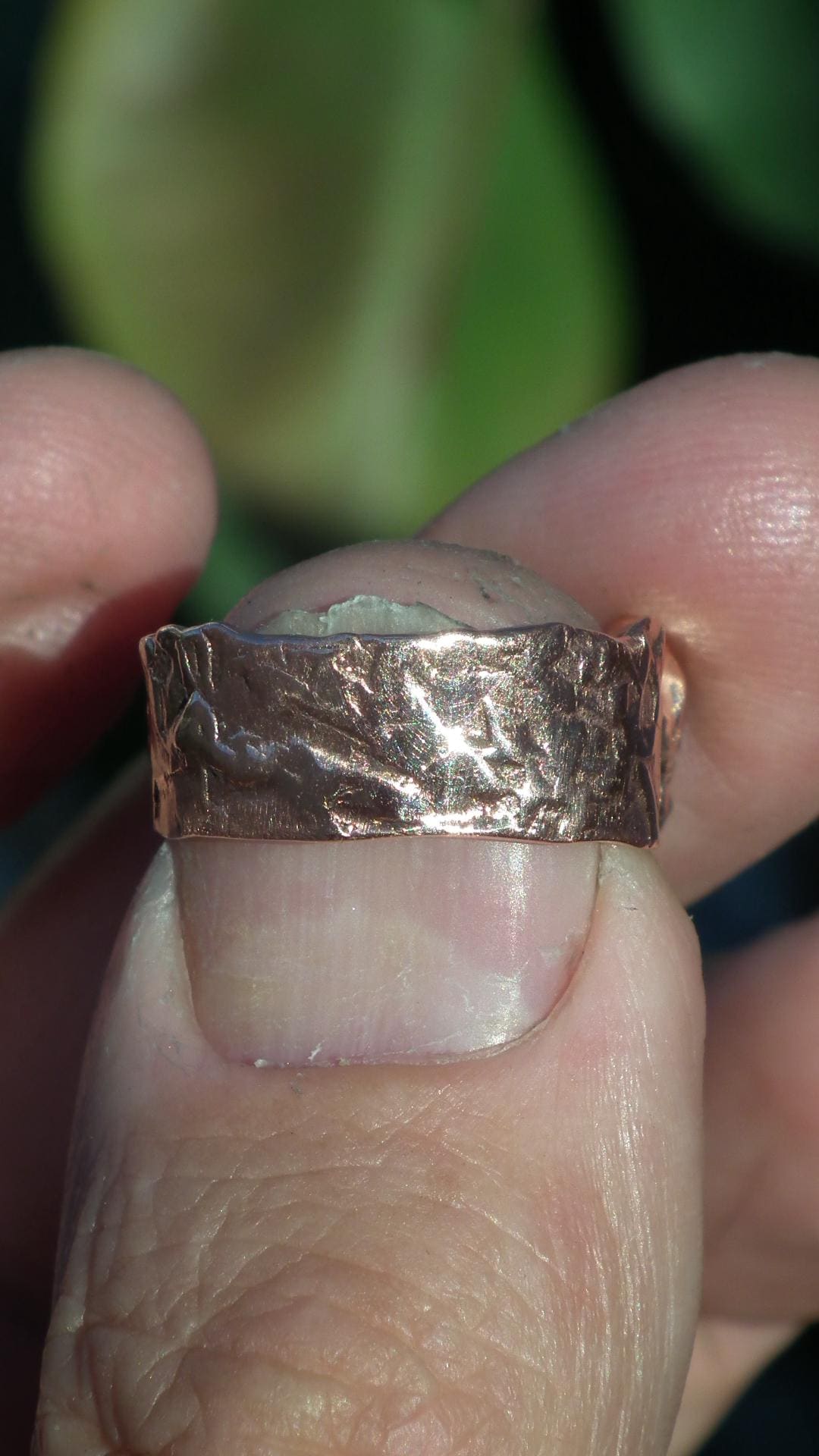Electroformed Copper Herkimer diamond ring