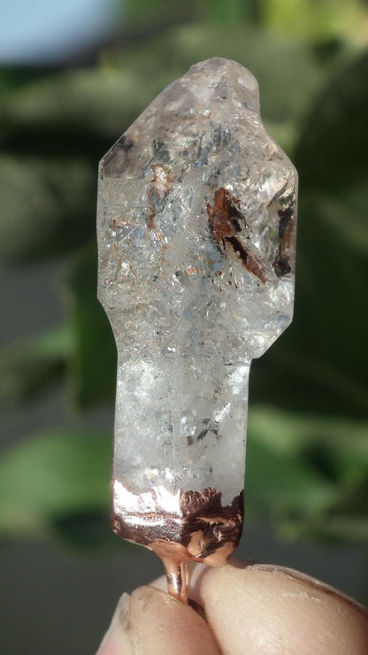 Hanger met uv-reactief kristal // Petroleumkwarts // Geëindigd kwarts