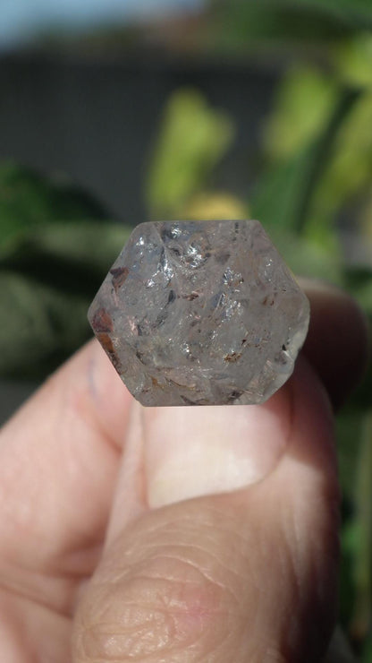 Hanger met uv-reactief kristal // Petroleumkwarts // Geëindigd kwarts