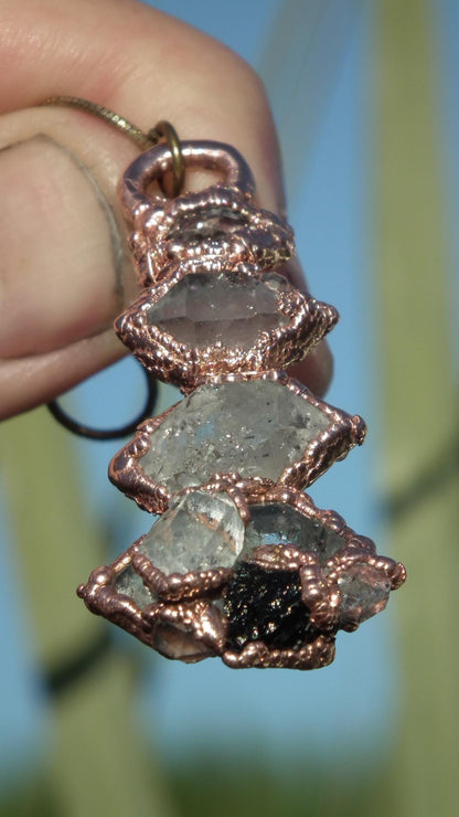 Genuine raw moldavite pendant