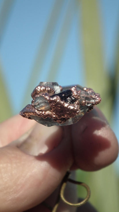 Genuine raw moldavite pendant